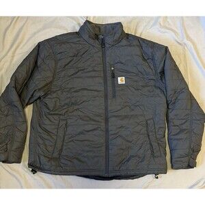 Carhartt Rain Defender Gilliam Jacket Mens XL Black Relaxed Fit Quilted Puffer